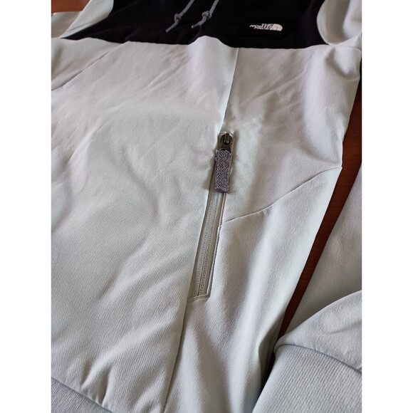 The North Face Tekno Hoodie Pullover Womens Small Sweatshirt Two Tone Blue Black - Picture 5 of 12